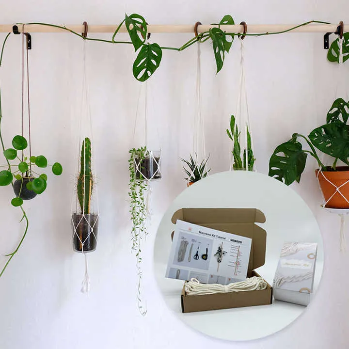 أدوات يدوية من خيوط القطن المكرمية  ,Macrame cotton thread hand tools