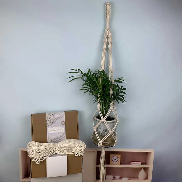 أدوات يدوية من خيوط القطن المكرمية  ,Macrame cotton thread hand tools