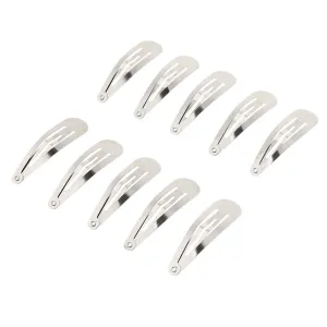 100 Pieces Snap Hair Clips Metal Barrettes Slide for Women Accessories 50 mm