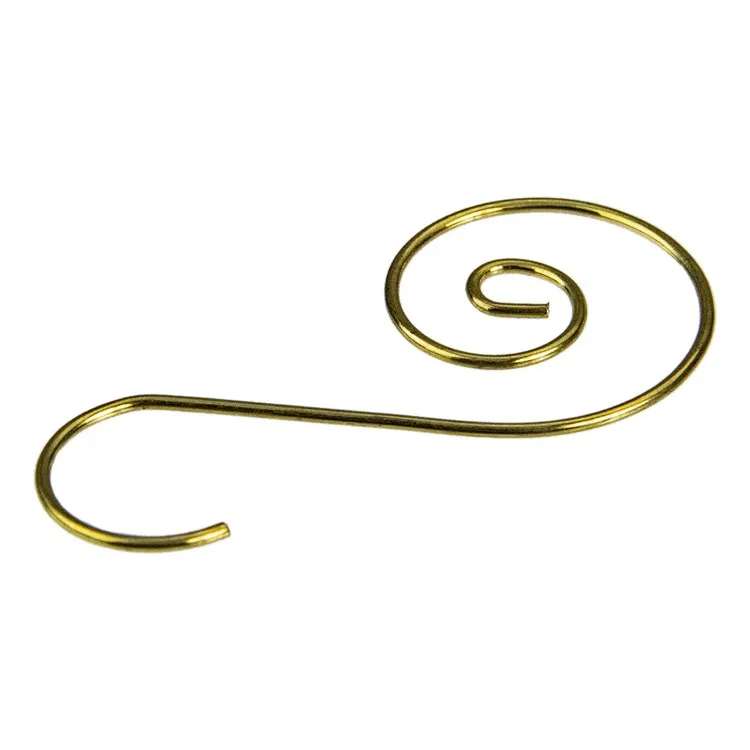 1.75" Gold Christmas Ornament Hooks Club Pack of 40