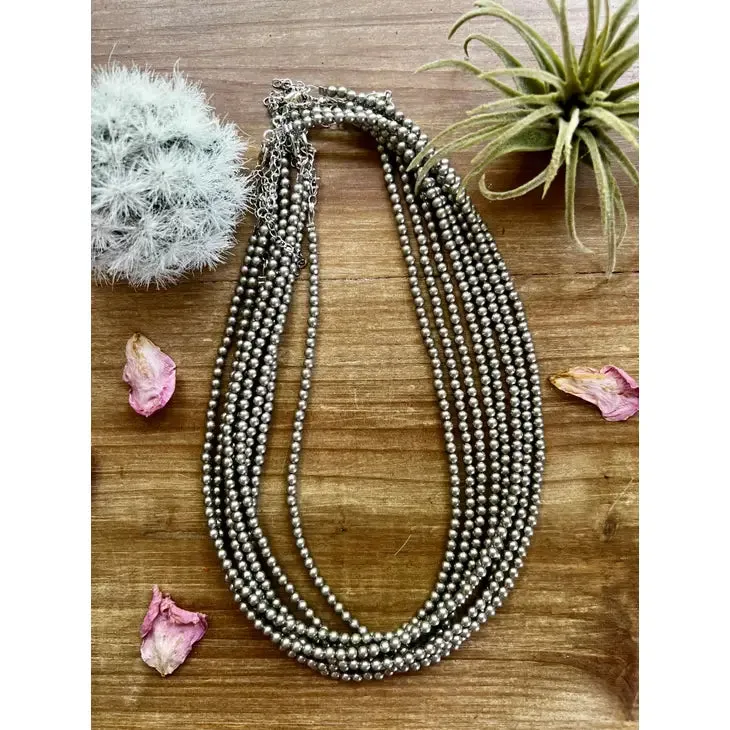 18 inch 4mm Fashion Navajo Pearl Necklace