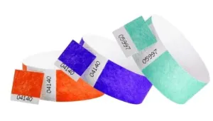 1" Tyvek® Wristbands - Detachable Stub Custom