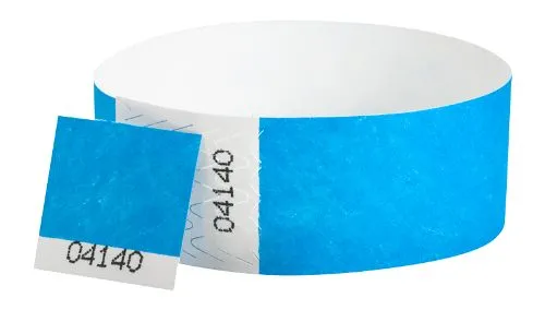 1" Tyvek® Wristbands - Detachable Stub Custom