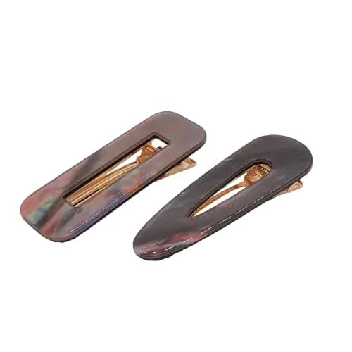 2PCS Fashion Hair Clips for Women Girls Acrylic Hairpins Duckbill Hair Accessories Hollow Shell Mermaid