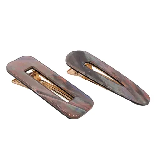 2PCS Fashion Hair Clips for Women Girls Acrylic Hairpins Duckbill Hair Accessories Hollow Shell Mermaid