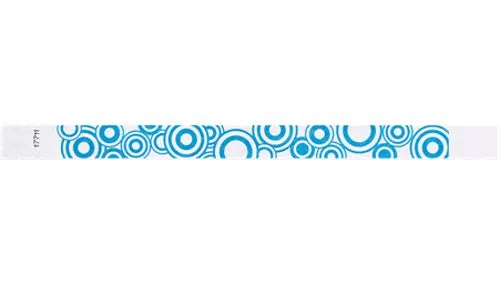 3/4" Tyvek® Wristbands - Blue Disks