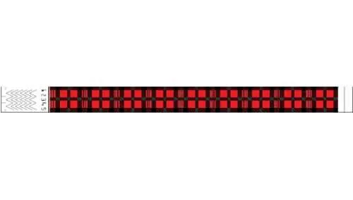 3/4" Tyvek® Wristbands - Plaid