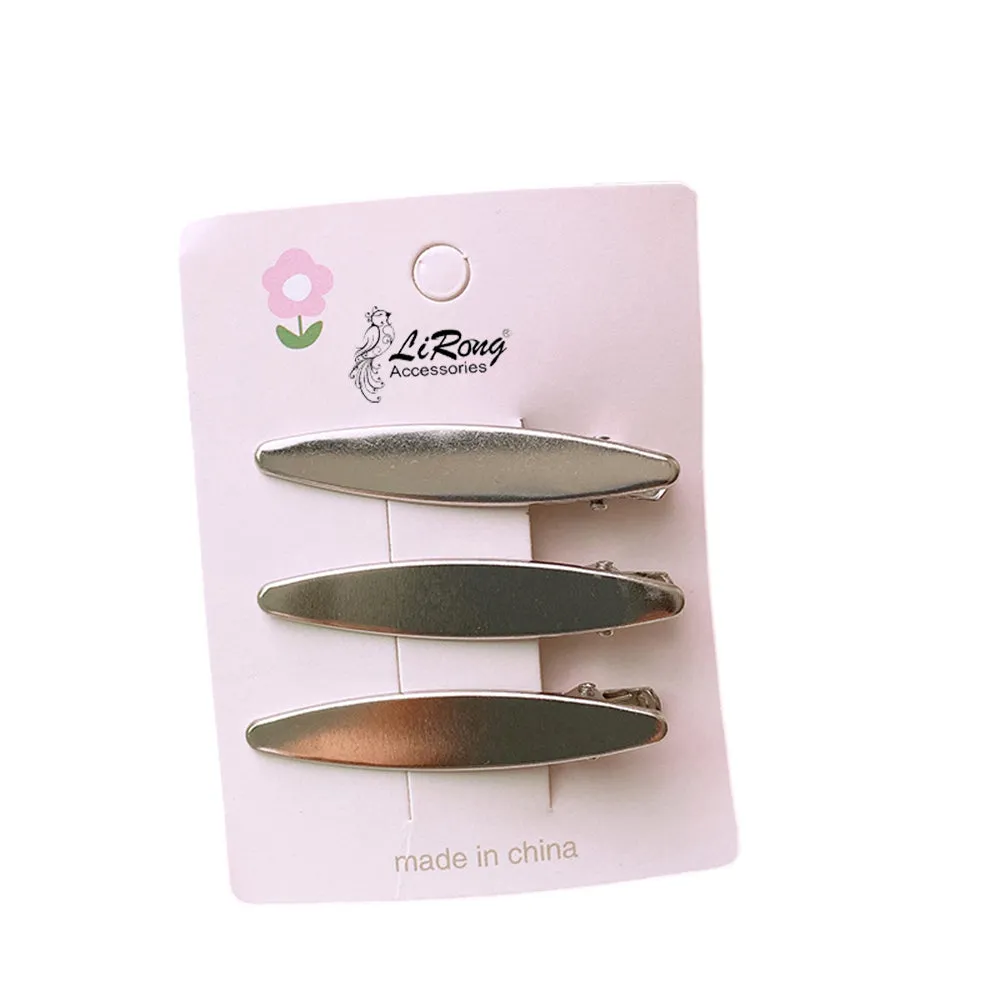 3Pcs/Set Geometric Barrettes Hollow Star Hair Clips Ornament Girls Heart Bows Sweet Hairpins Y2K BB Clip Girls Hair Accessories