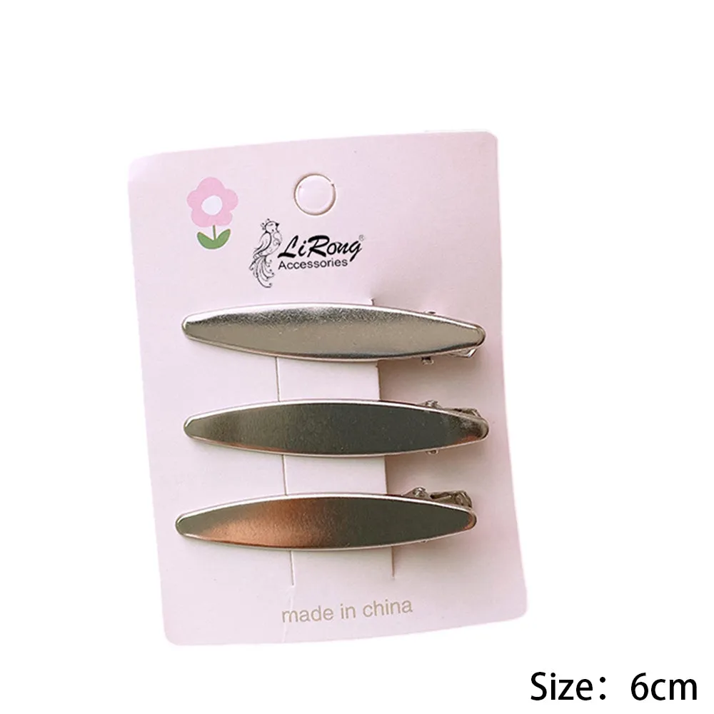 3Pcs/Set Geometric Barrettes Hollow Star Hair Clips Ornament Girls Heart Bows Sweet Hairpins Y2K BB Clip Girls Hair Accessories