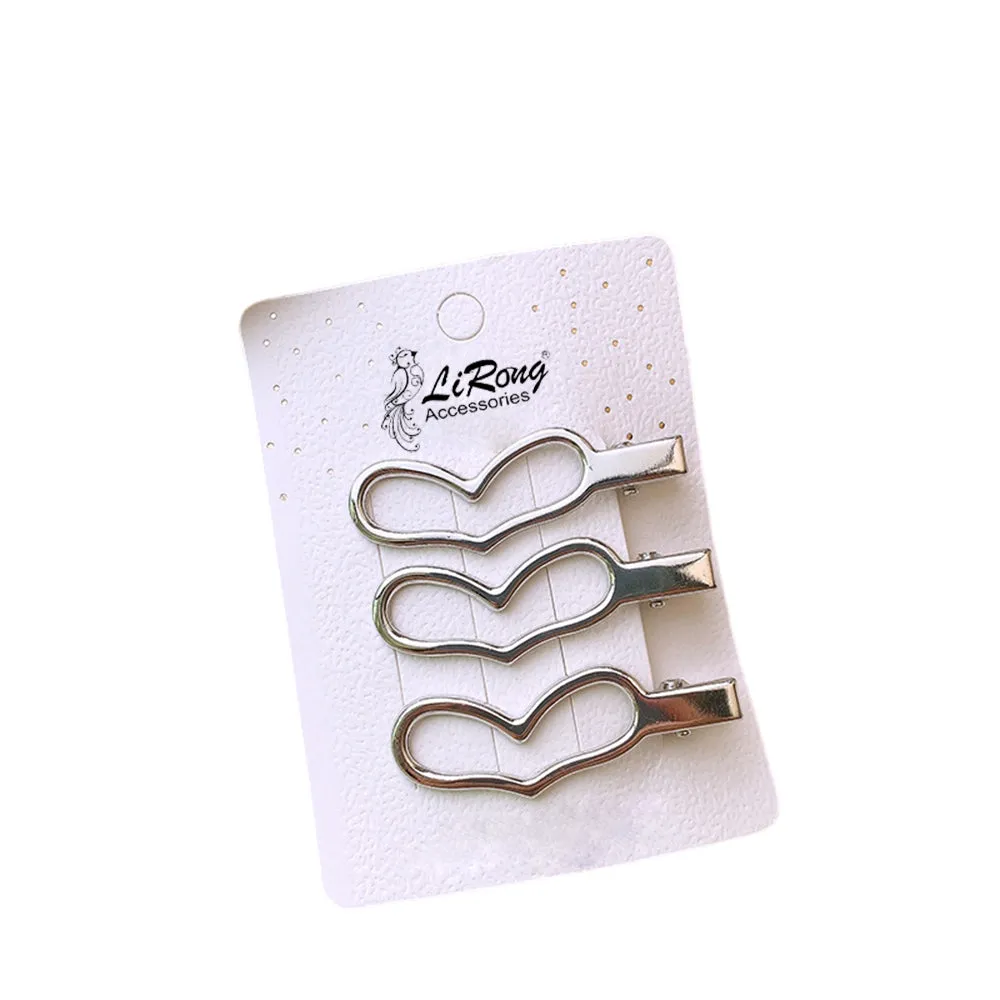 3Pcs/Set Geometric Barrettes Hollow Star Hair Clips Ornament Girls Heart Bows Sweet Hairpins Y2K BB Clip Girls Hair Accessories