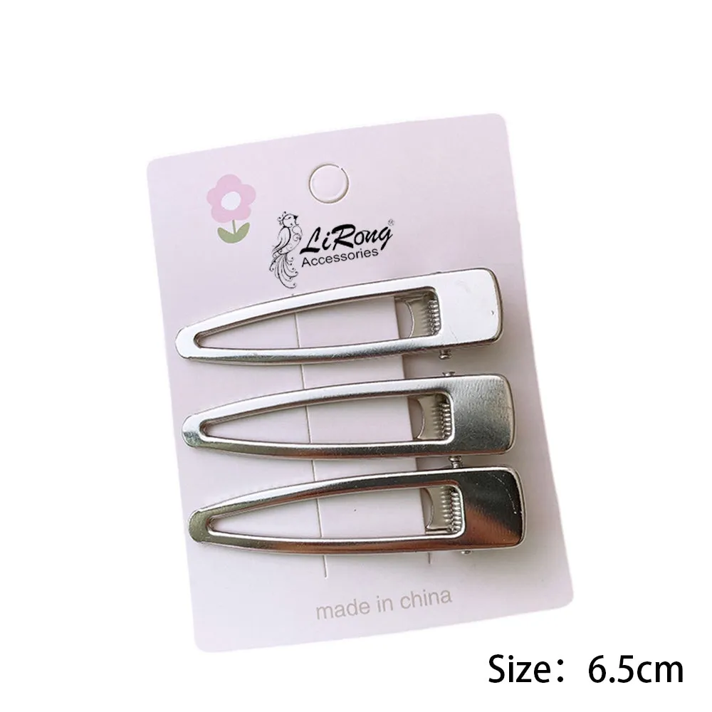 3Pcs/Set Geometric Barrettes Hollow Star Hair Clips Ornament Girls Heart Bows Sweet Hairpins Y2K BB Clip Girls Hair Accessories
