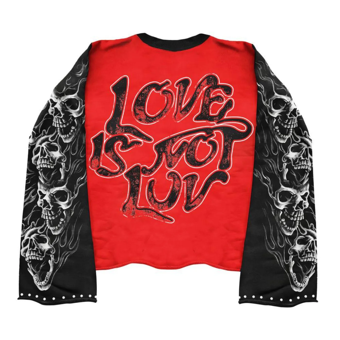 Abominable "Love is Not Luv" Long Sleeve Tee - "Red"