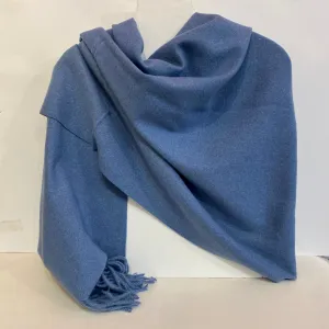 Adele - Cashmere Wool Blend Scarf - Denim