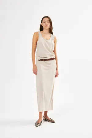 Adelka - Leather slim belt I Cognac