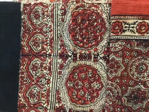 Ajrakh Organic Cotton Scarf - Pomegranate Mosaic