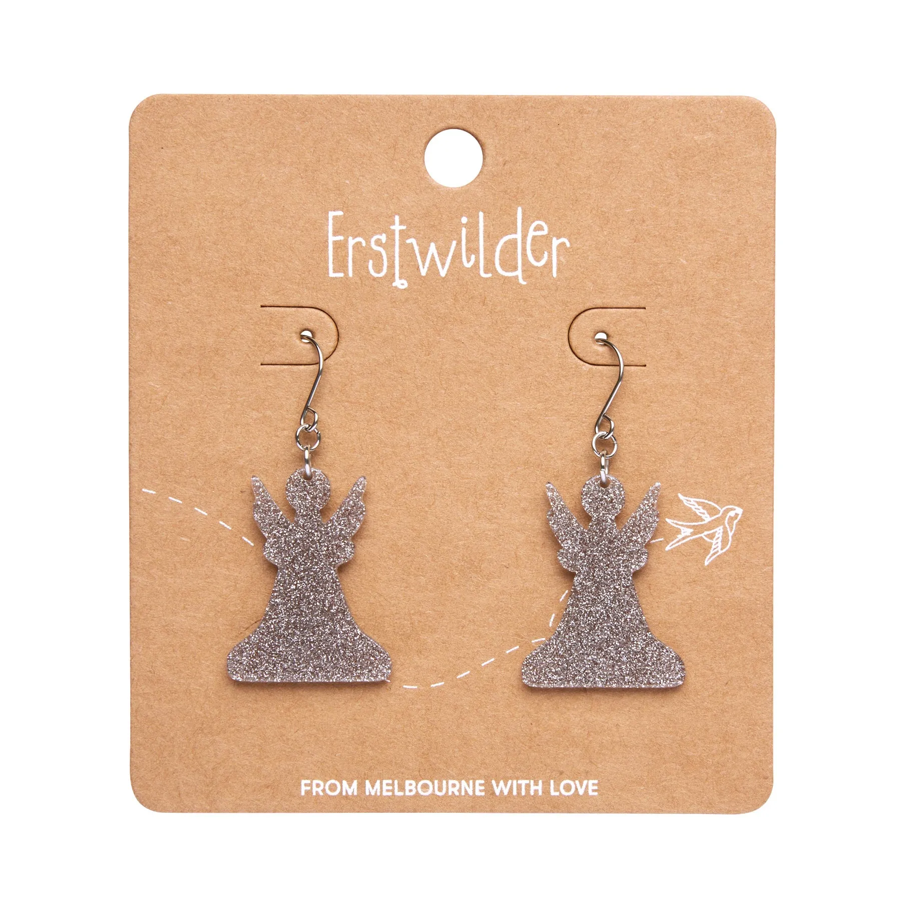 Angel Glitter Drop Essential Earrings by Erstwilder