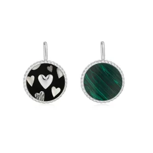 Ania Haie Heart Enamel & Malachite Charm Pendant