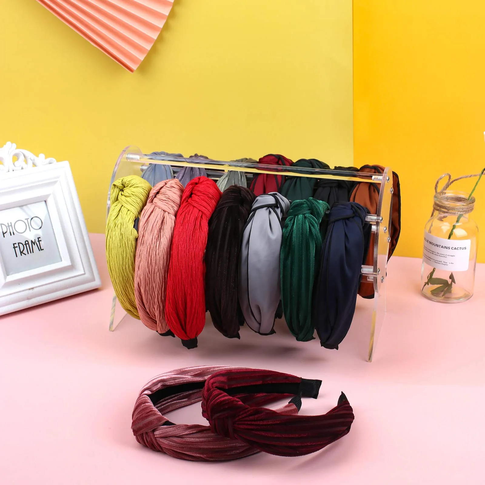 AOFLLU Acrylic Headband Holder，Clear Jewelry Organizer for Teen Girl Women Gifts, The Perfect Headband Display Organizer (2) 2