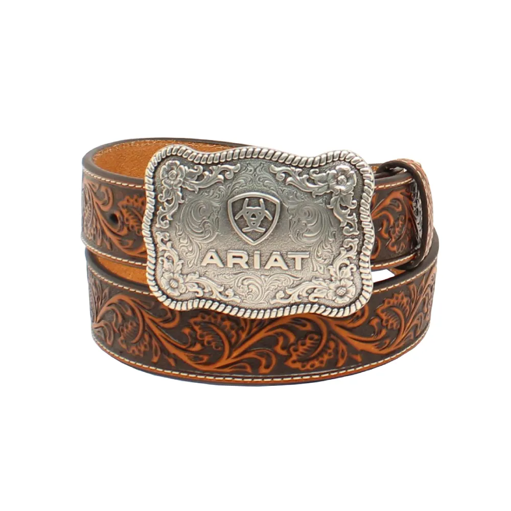 Ariat Mens Floral Tooled Belt - A1020467
