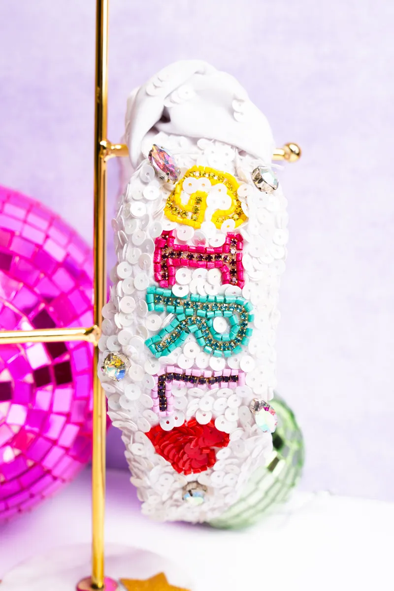 'B-day Girl' Seed Bead Sequin Knotted Headband