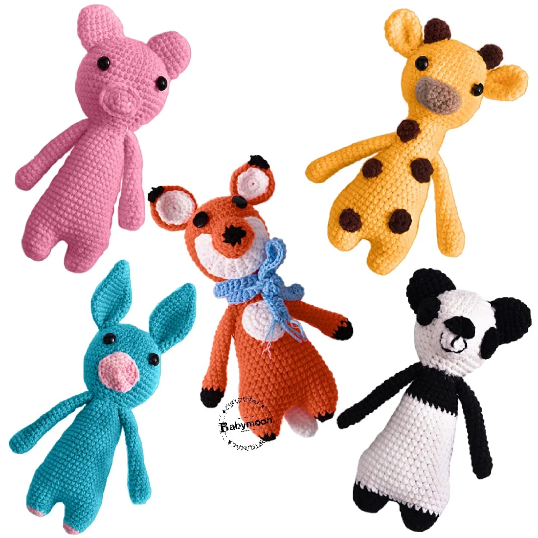 Babymoon Rabbit (17 Cm) Handmade Knitted Stuffed Animal Baby Kids Photography Shoot Props Organic Toys