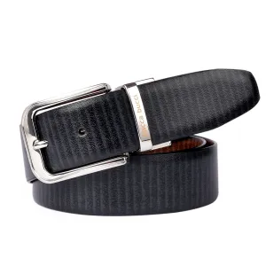 Bacca Bucci Classic Dress belt with Italian smooth Genuine leather Black & Brown