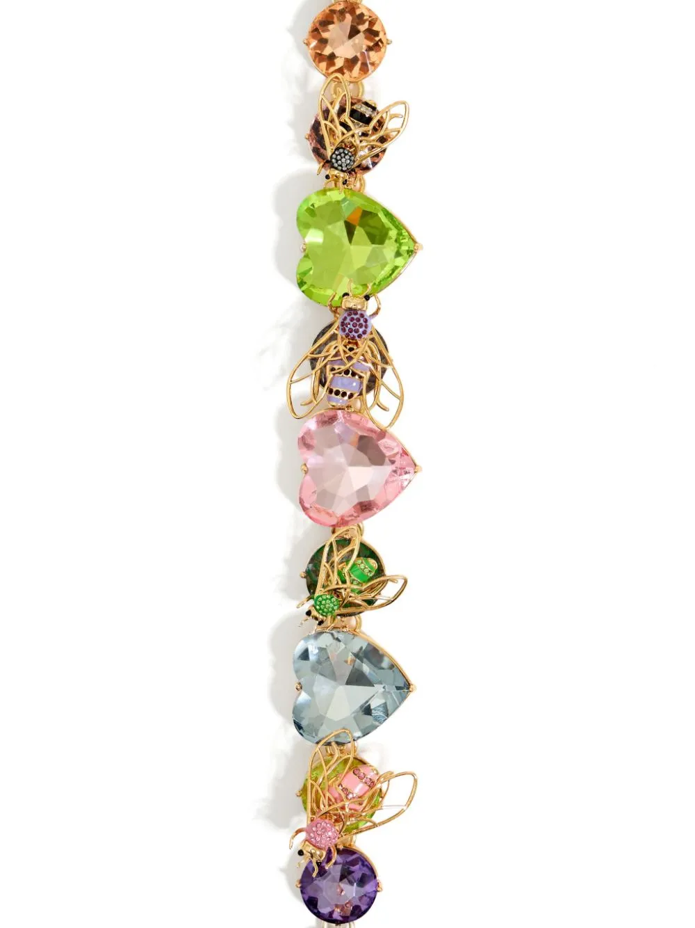 bee-motif crystal-embellished necklace