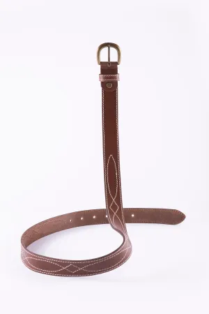 Betty Stitch Detail Leather Belt