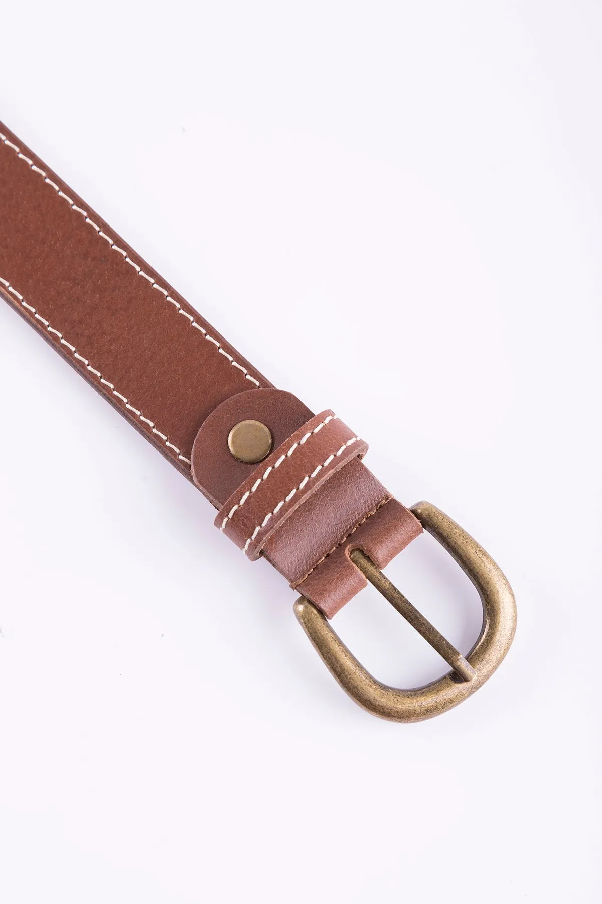 Betty Stitch Detail Leather Belt