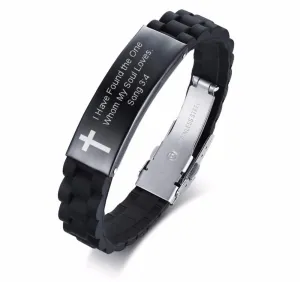 Bible Verse Bracelet <br> The One Whom My Soul Loves (Silicone)