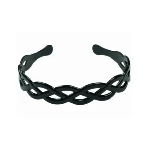 Black Weave Plastic Headband