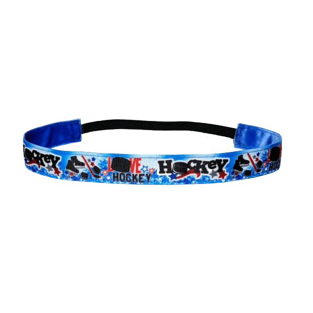 Blue Hockey Headband, Hockey Girl Gifts
