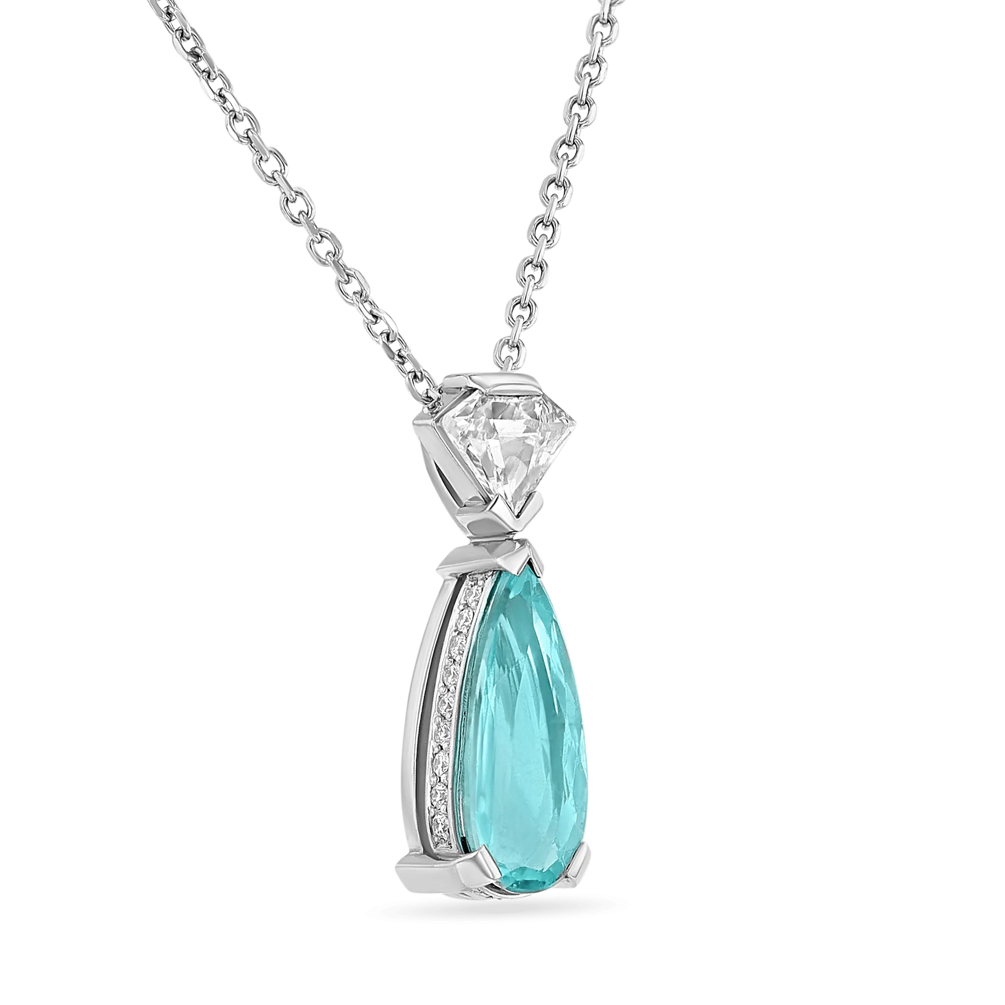 'Bluebelle' Paraiba and Diamond Necklace