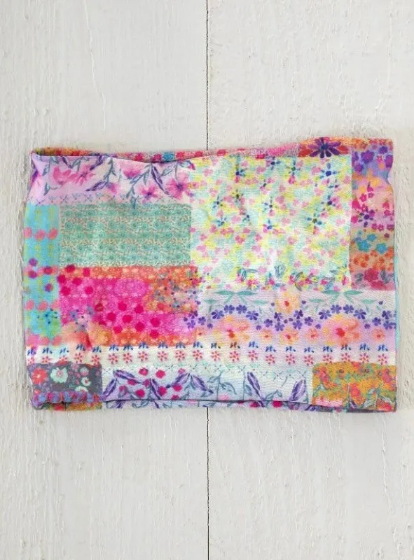 Boho Bandeau Half - Pink Water Clear Patchwork