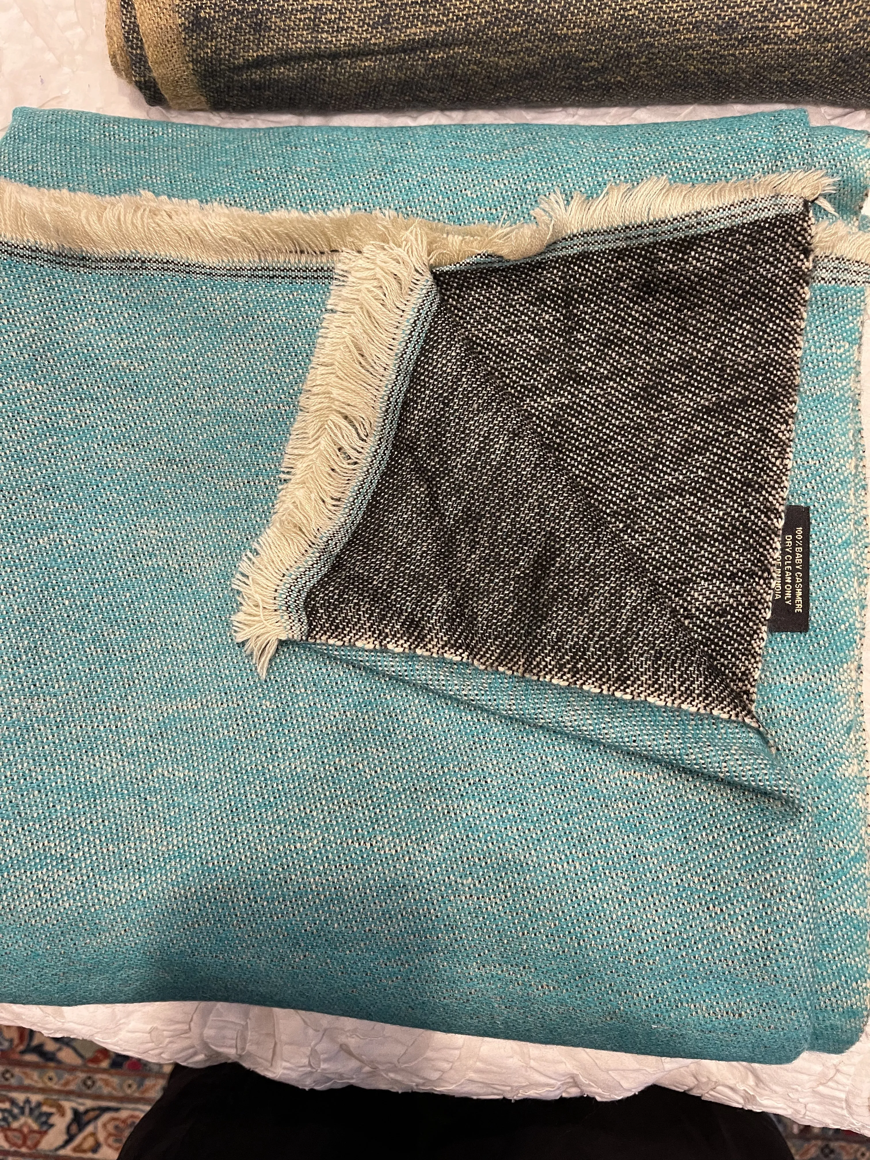 Cashmere Wrap/Throw/Blanket - Night Lake