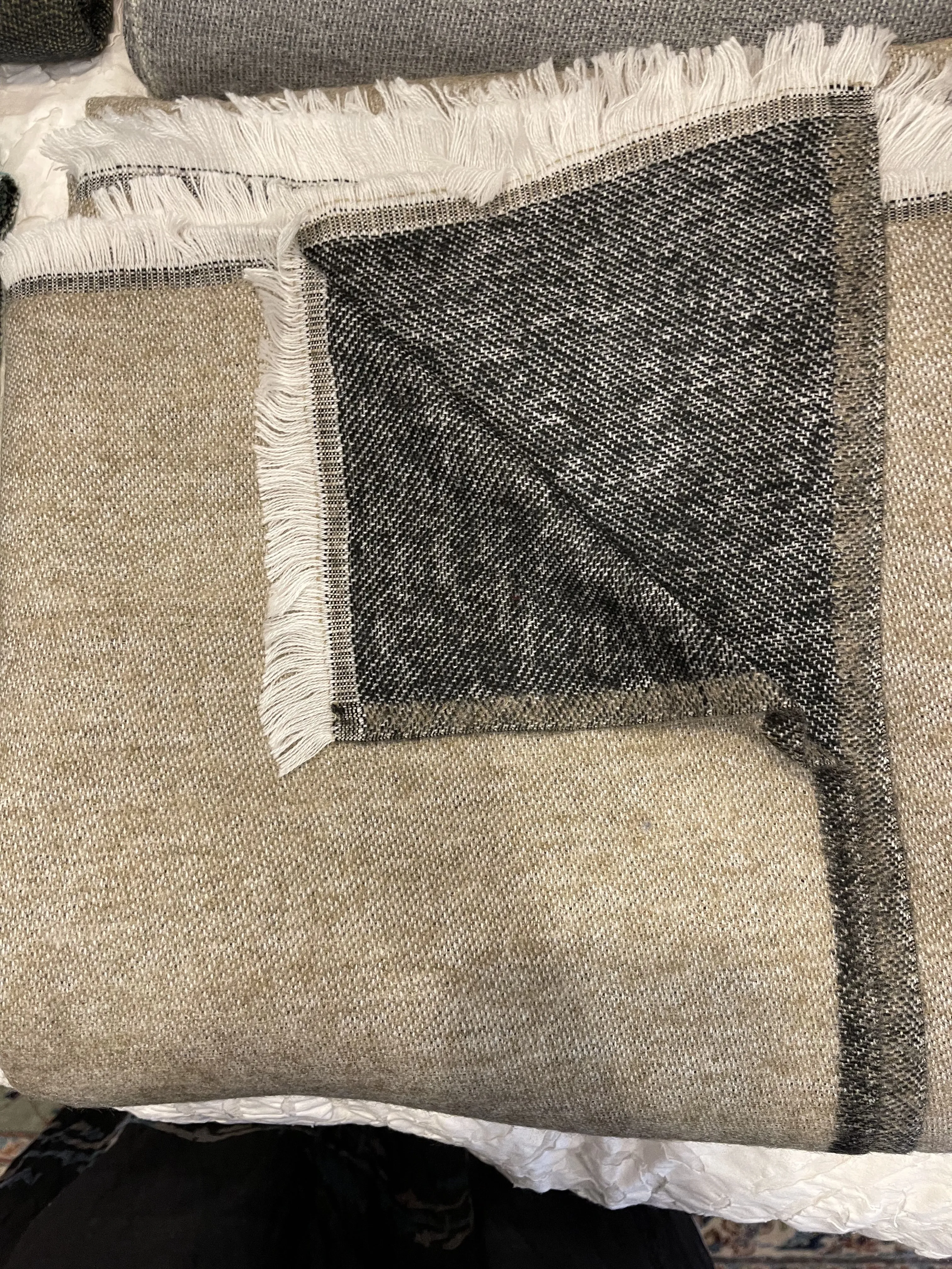 Cashmere Wrap/Throw/Blanket - Night Sand