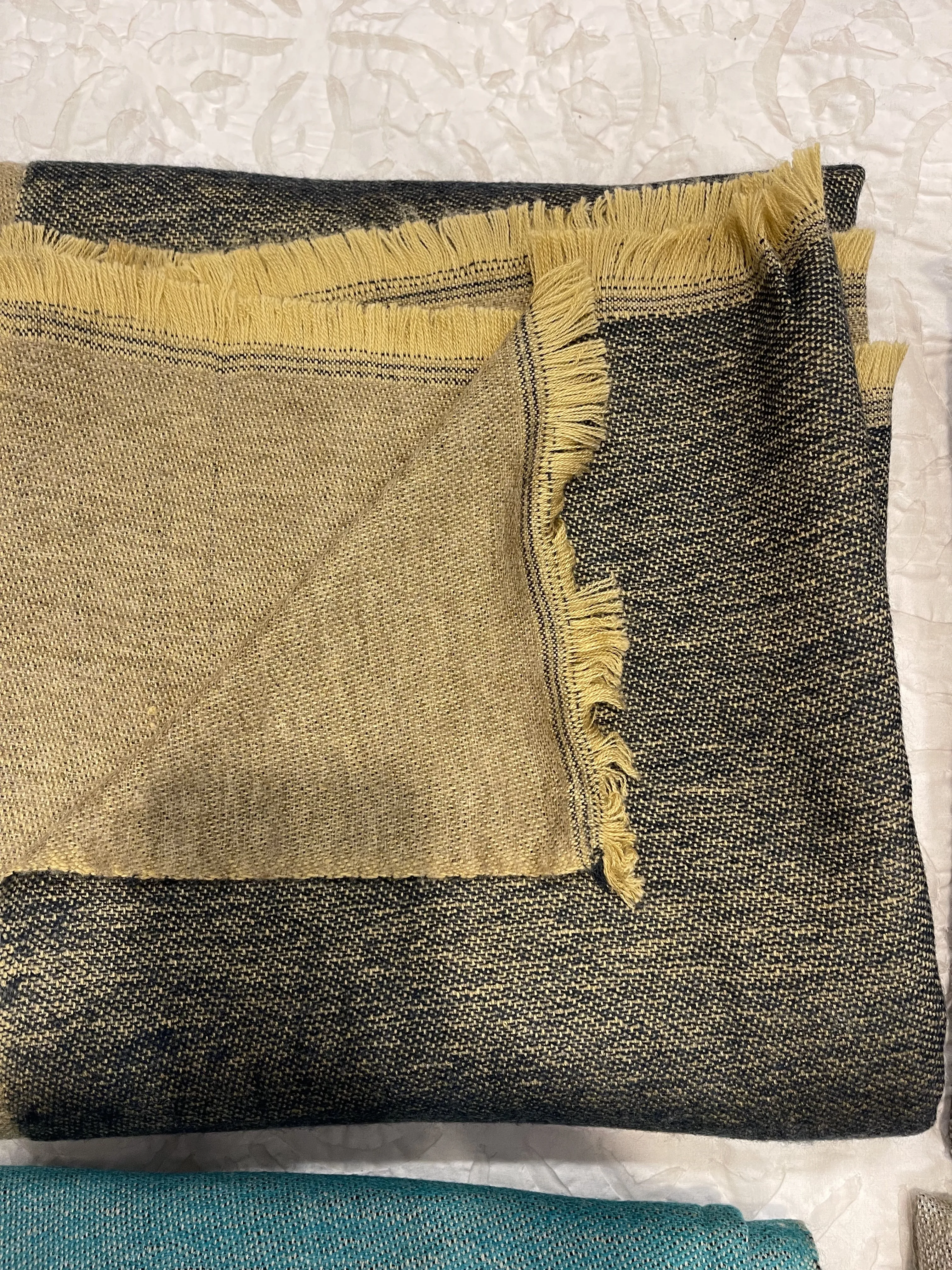 Cashmere Wrap/Throw/Blanket - Night Wheat