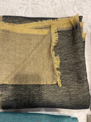 Cashmere Wrap/Throw/Blanket - Night Wheat