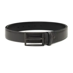 Casual Plain Leather Mens Belt - Grey