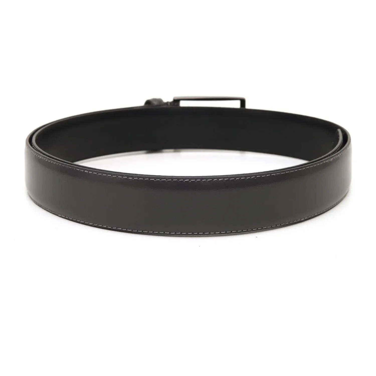 Casual Plain Leather Mens Belt - Grey