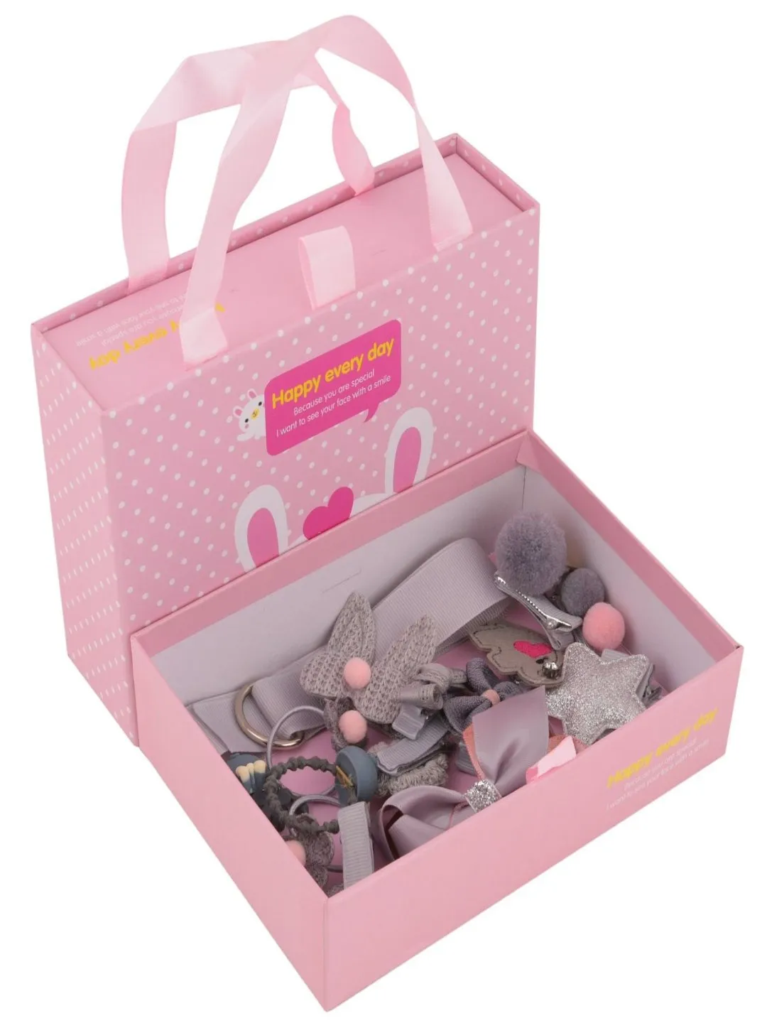 Chic Hair Clips Set for Girls - Silver, Pack of 18