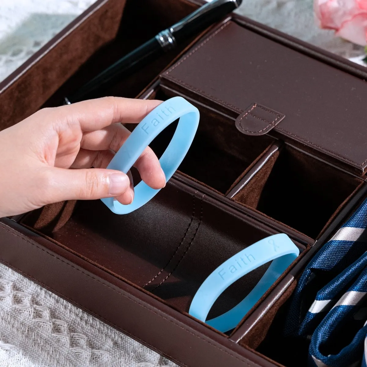 Chronic Illness Awareness Light Blue Silicone Bracelet Wristbands