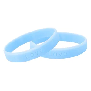 Chronic Illness Awareness Light Blue Silicone Bracelet Wristbands
