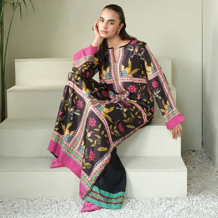 Crepe Fabric Printed Coord Set J5983