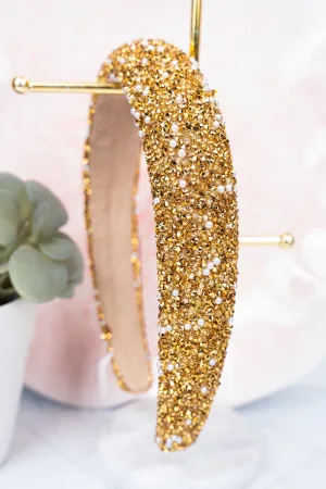 Crystal Avenue Lots To Love Gold Headband
