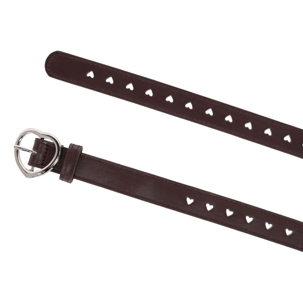 CTM® Girls Love Heart Punched Hole Belt