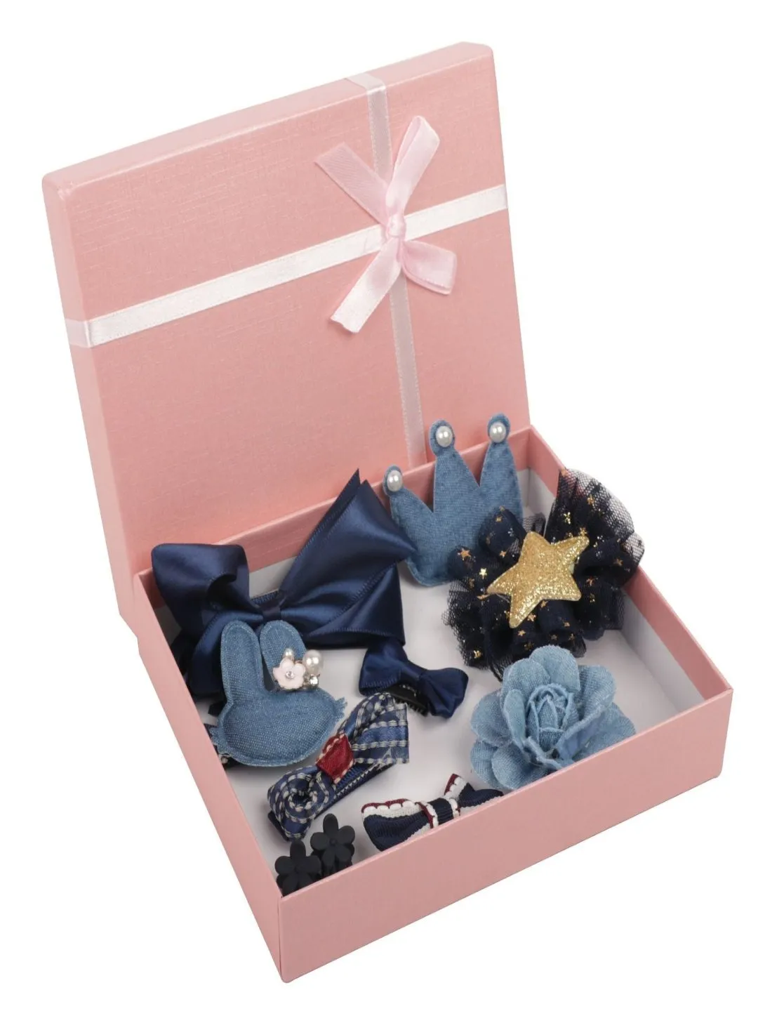 Cute Hair Clips Set for Girls (Blue) - Pack of 2