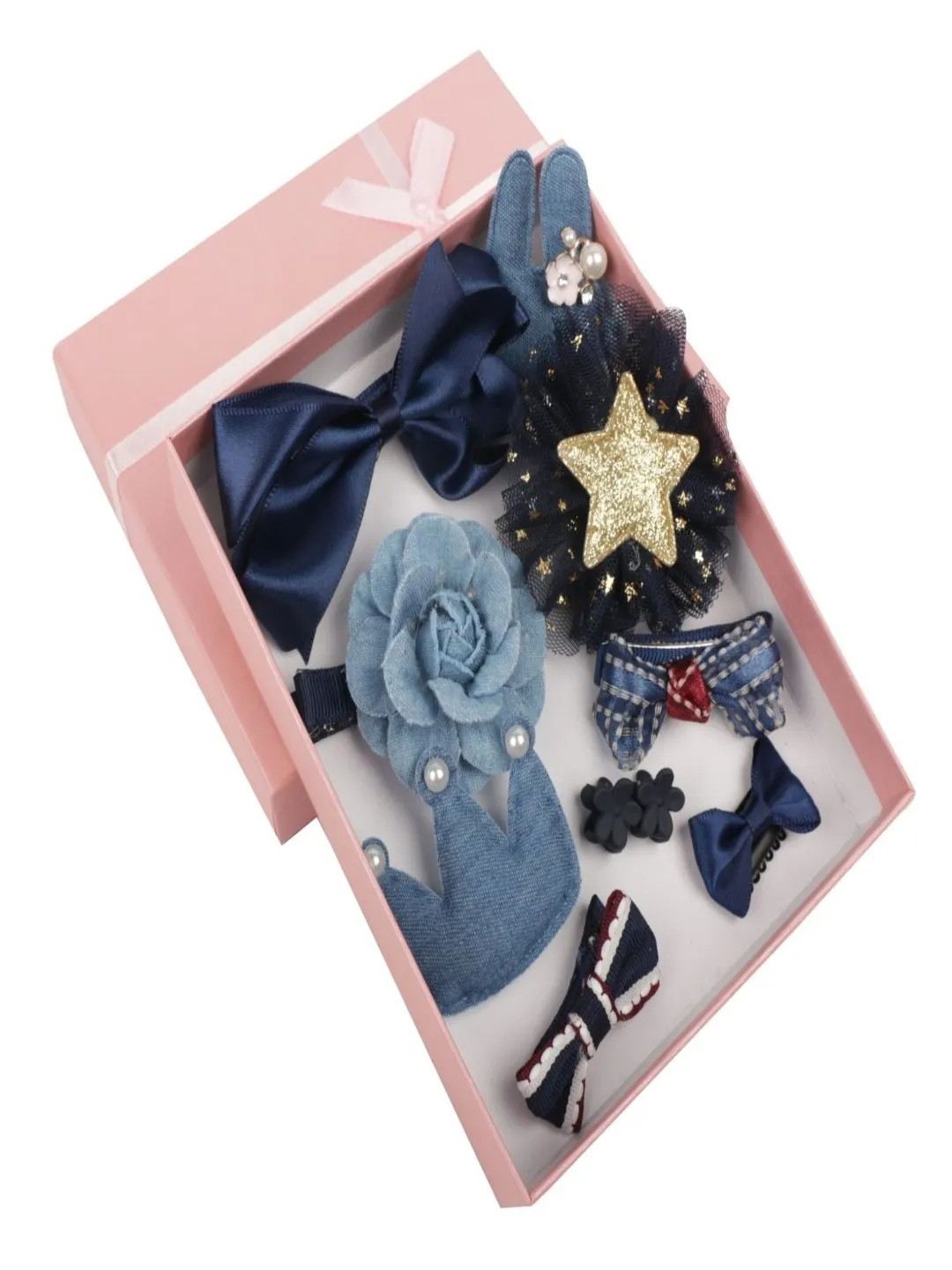 Cute Hair Clips Set for Girls (Blue) - Pack of 2