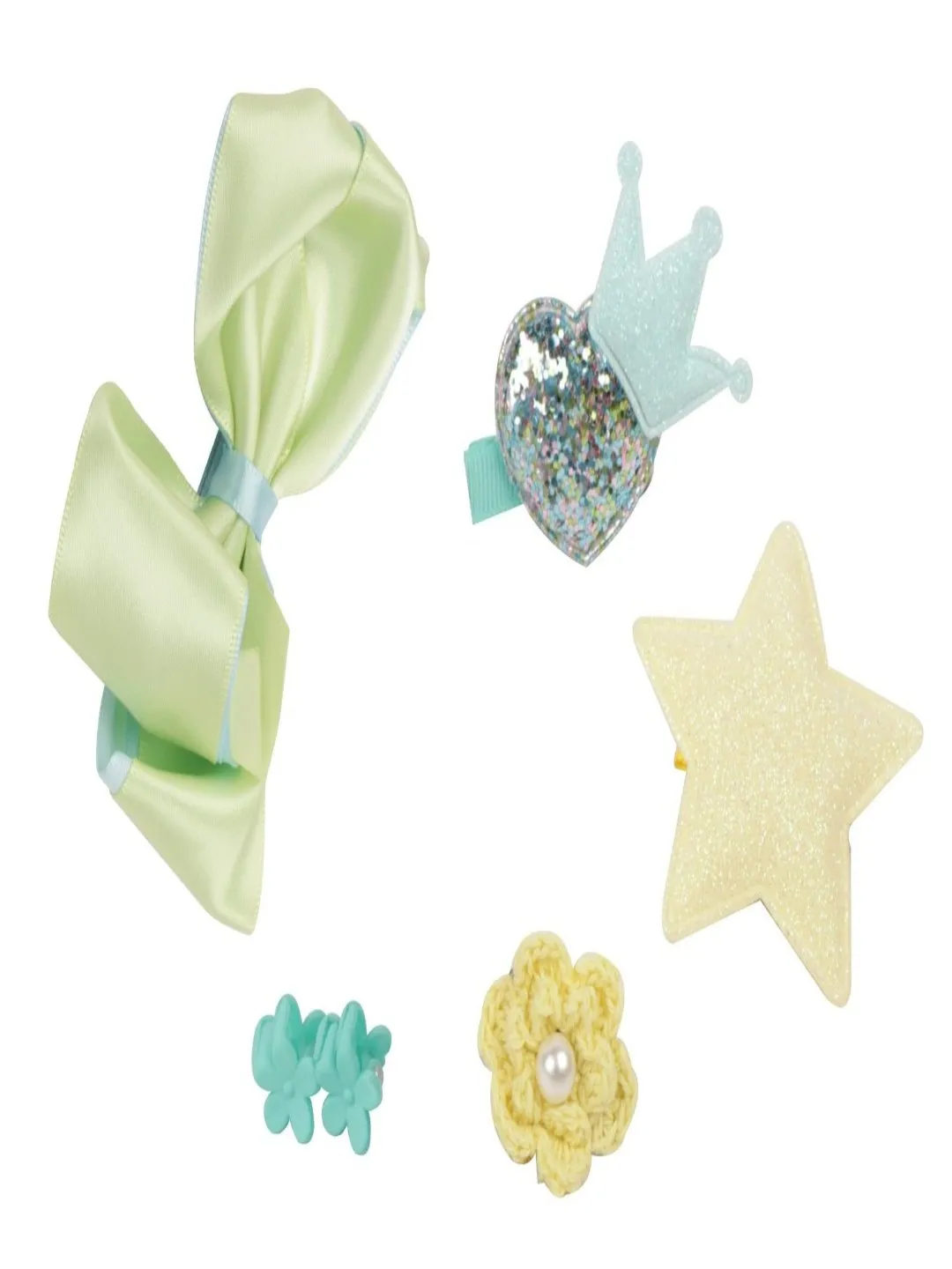 Cute Hair Clips Set for Girls - Vibrant Lime Collection (Set of 10)