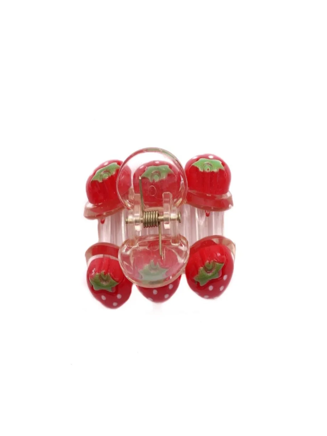 Cute Triple Strawberry Hair Claw Clip– Red